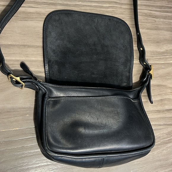 COACH 9951 CLASSIC BLACK SHOULDER SADDLE BAG CROSSBODY - Picture 9 of 17